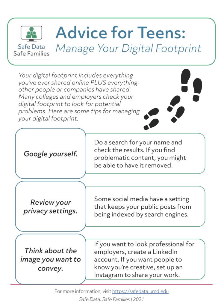 Managing your digital footprint